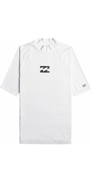 2026 Billabong Mens Waves All Day UV50 Short Sleeve Rash Vest EBYWR00101 - White